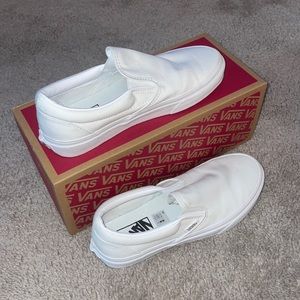 Womens white slip on vans